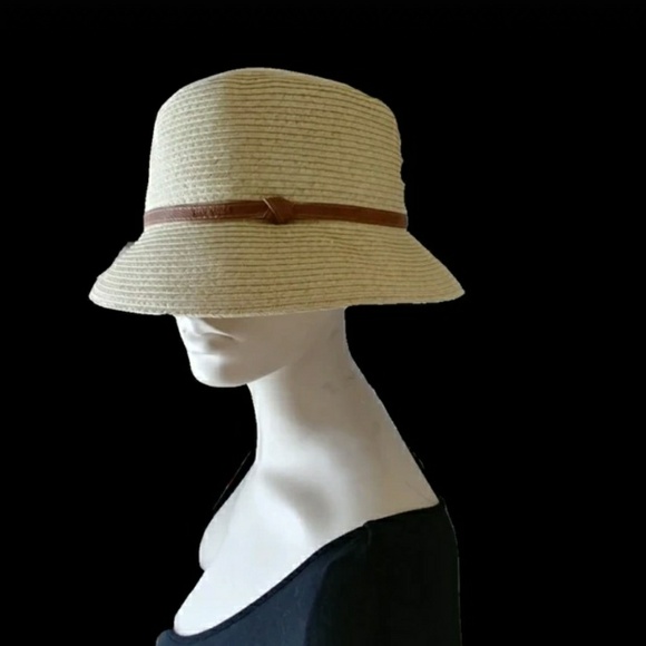Nine West Hat, Packable Straw Cloche - Picture 2 of 6